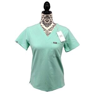 FIGS Technical Collection Catarina One-Pocket Scrub Top SIZE XXS Green NWT
